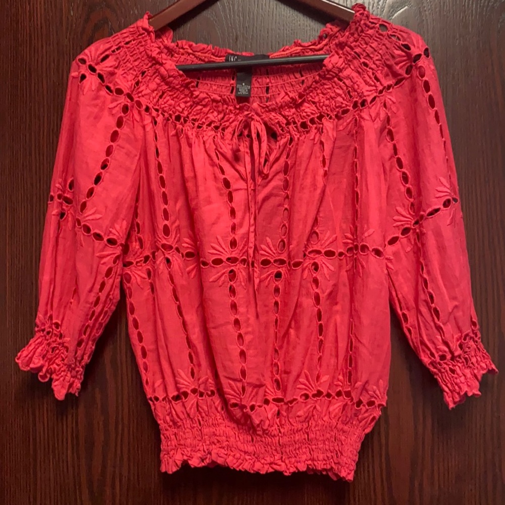 Inc International Concepts eyelet top